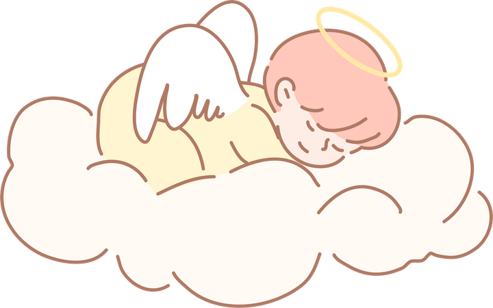 Baby angel is sleeping  Illustration