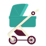illustrations of baby carriage