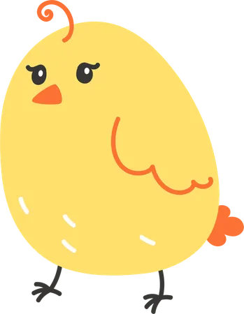Baby chick standing  Illustration