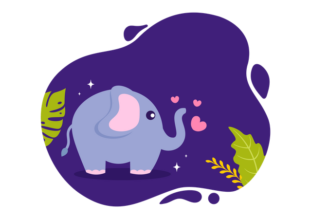 Baby Elephant  Illustration