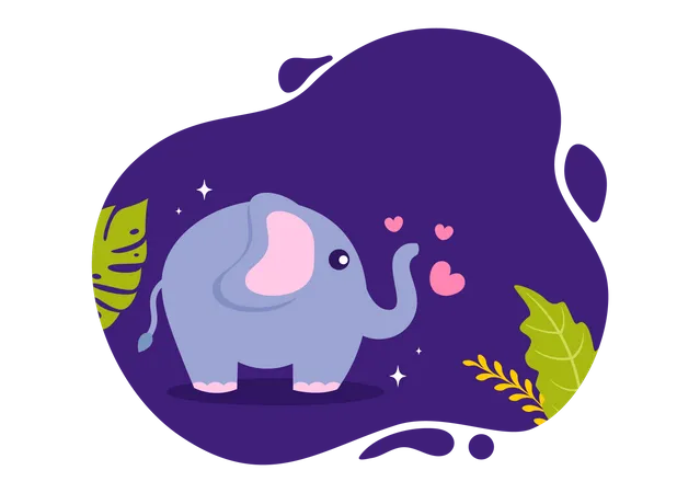 Baby Elephant  Illustration