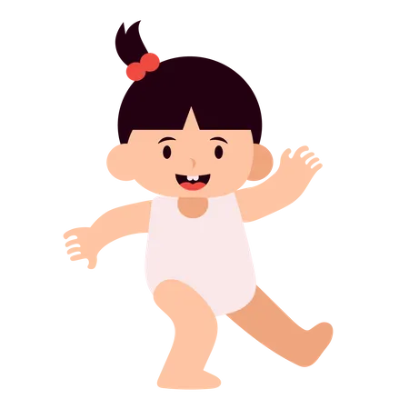 Baby Girl Happy  Illustration