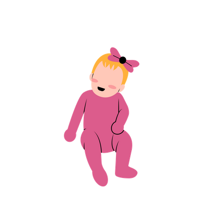 Baby Girl  Illustration