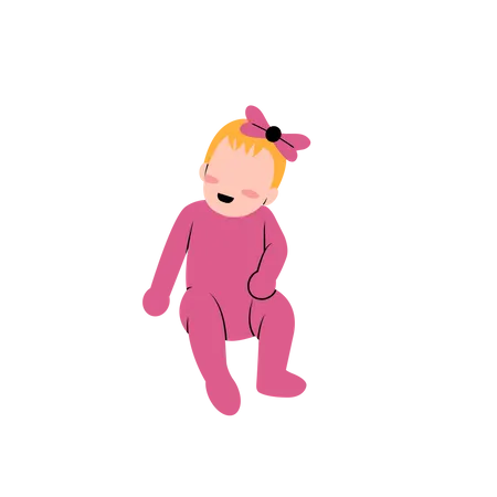 Baby Girl  Illustration