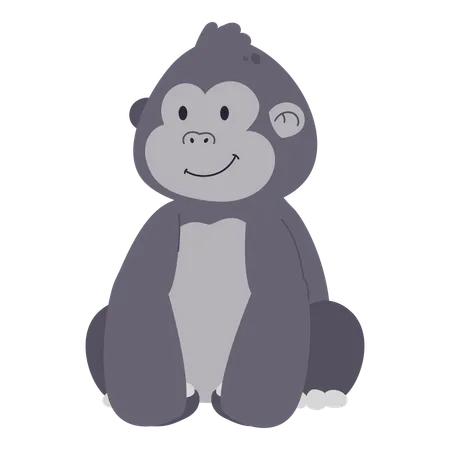 Gorilla For Baby Animal Illustration