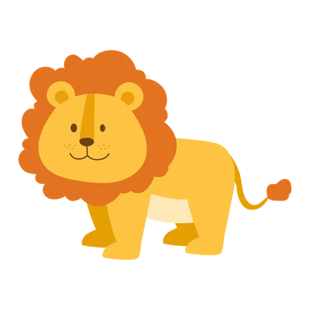 Lion Cub Baby Animal Illustration 일러스트레이션