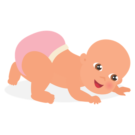 Baby Playing  Illustration