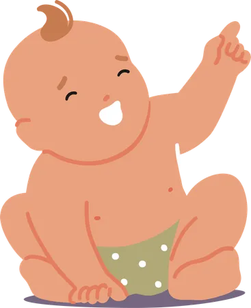 Baby Pointing Gesture  Illustration