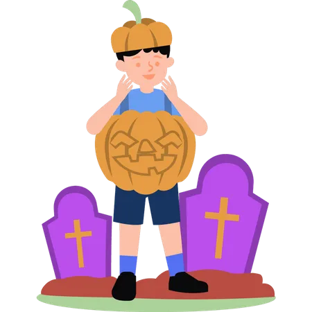 Baby ready for Halloween Illustration