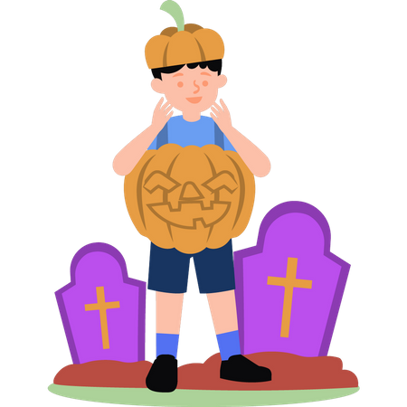 Baby ready for Halloween  Illustration