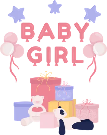 Baby shower gifts  Illustration