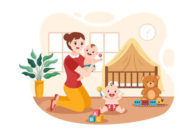 Baby-sitter  Illustration