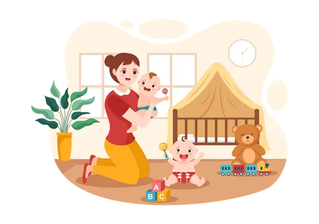 Baby-sitter  Illustration