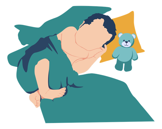 Baby Sleeping  Illustration