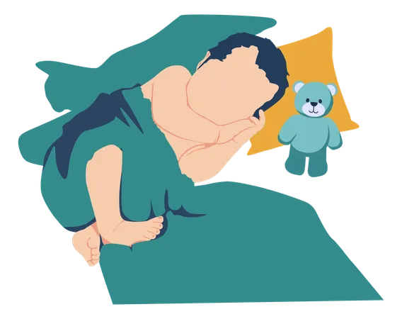 Baby Sleeping  Illustration