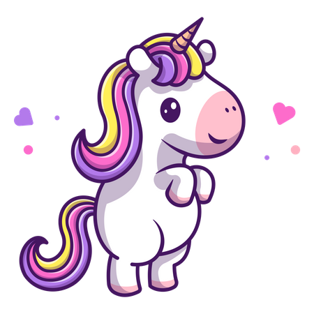 Baby unicorn dancing Illustration