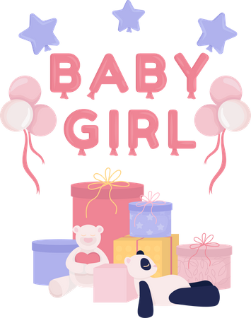 Babyparty-Geschenke  Illustration