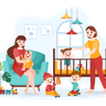 free babysitter service illustrations