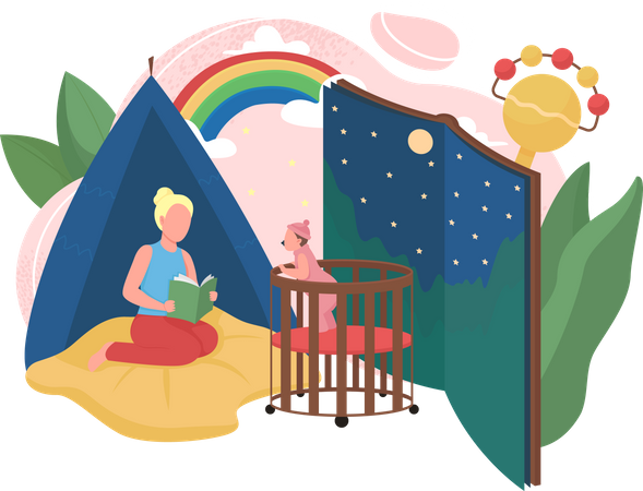 Babysitting  イラスト