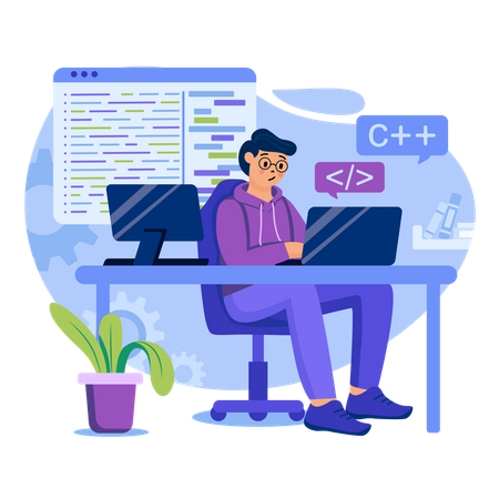 Back End Developer  Illustration