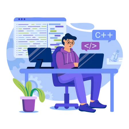 Back End Developer  Illustration