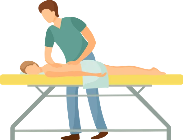 Back massage Illustration