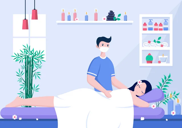 Back massage  Illustration