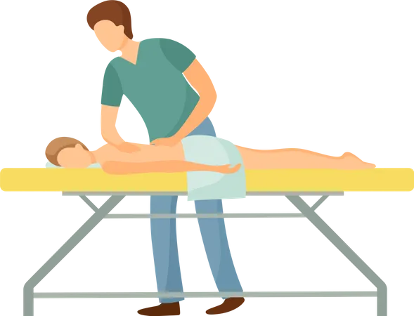 Back massage  Illustration