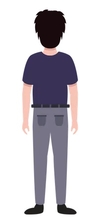 Back Of Person  Illustration