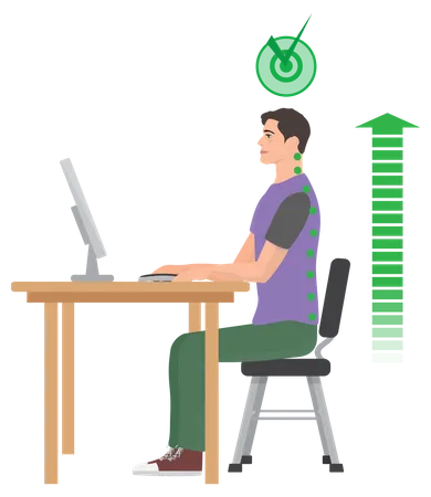Correct alignment of body in standing posture Stock Vector Image