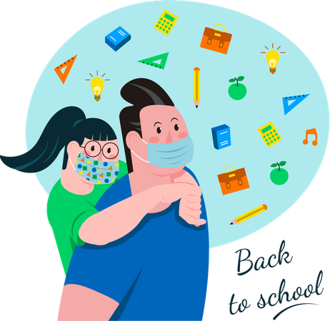 Back to school after Covid-19  Illustration