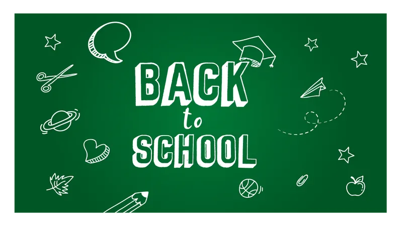 Back to school concept banner and background  Illustration