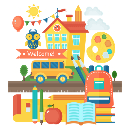 Back To School  Illustration