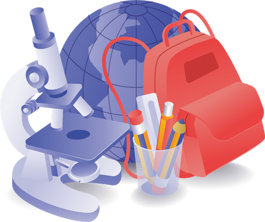 Back to school laboratory experiments  Illustration