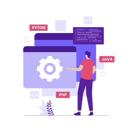 Backend developer  Illustration