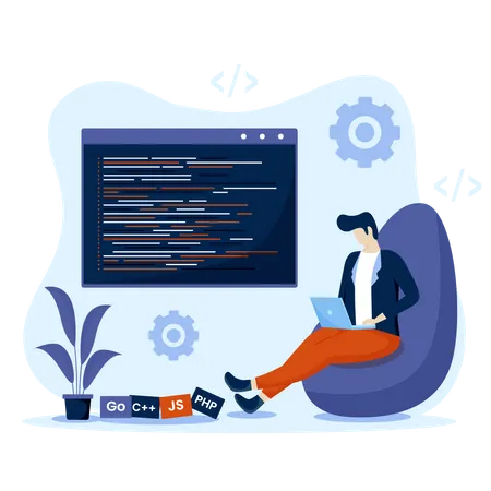 Backend Developer Illustration - Free Download Design & Development ...