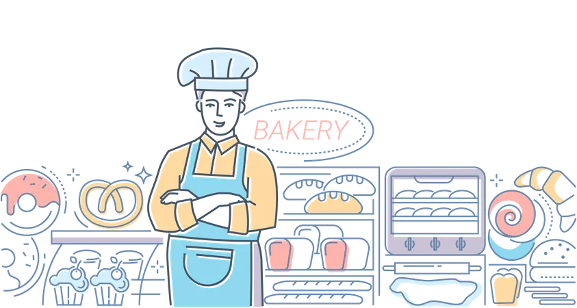 Bäckerei  Illustration