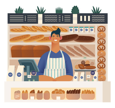 Bäckerei  Illustration