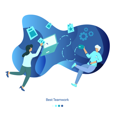 Background Illustrations of Best Teamwork  Illustration