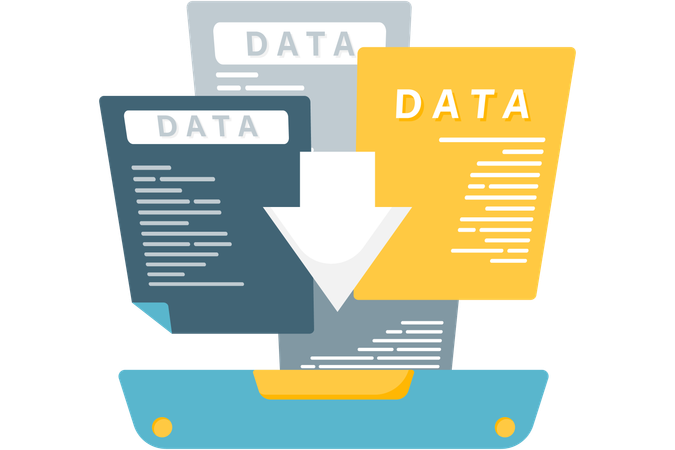 Backup de dados e documentos  Ilustração