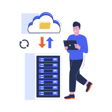 Backup server Data  Illustration