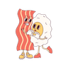 illustration bacon and eggs