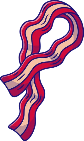 Bacon Ribbon  Illustration