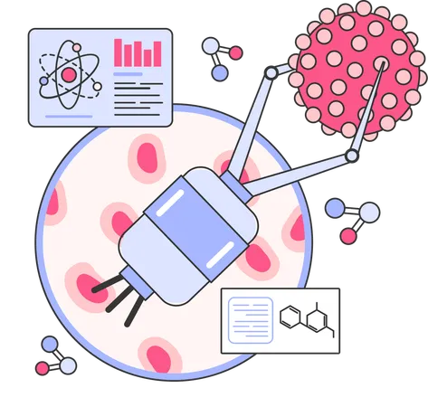 Bacteria analysis  Illustration