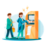illustrations of atm service
