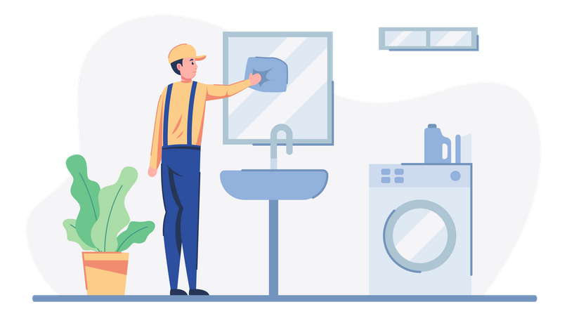 Badezimmer-Reinigungsservice  Illustration