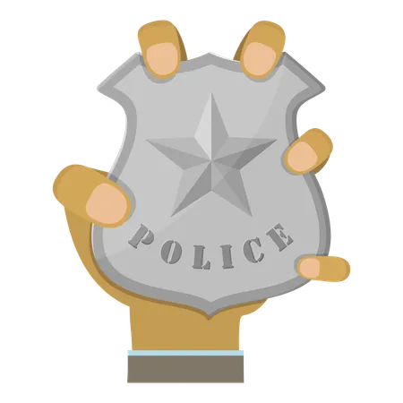 Plaque de policier  Illustration