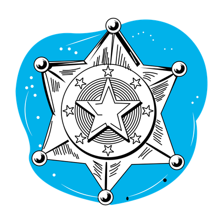 Badge de Sheriff  Illustration