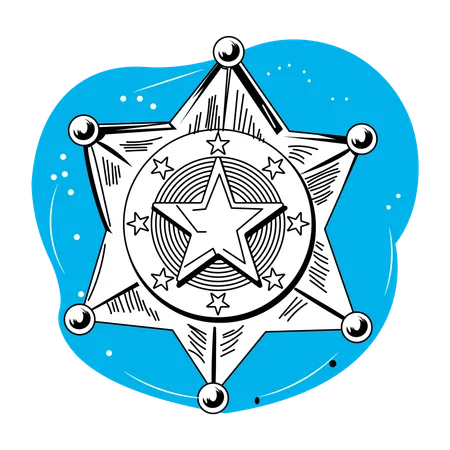 Badge de Sheriff  Illustration