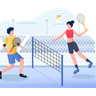 illustrations of badminton